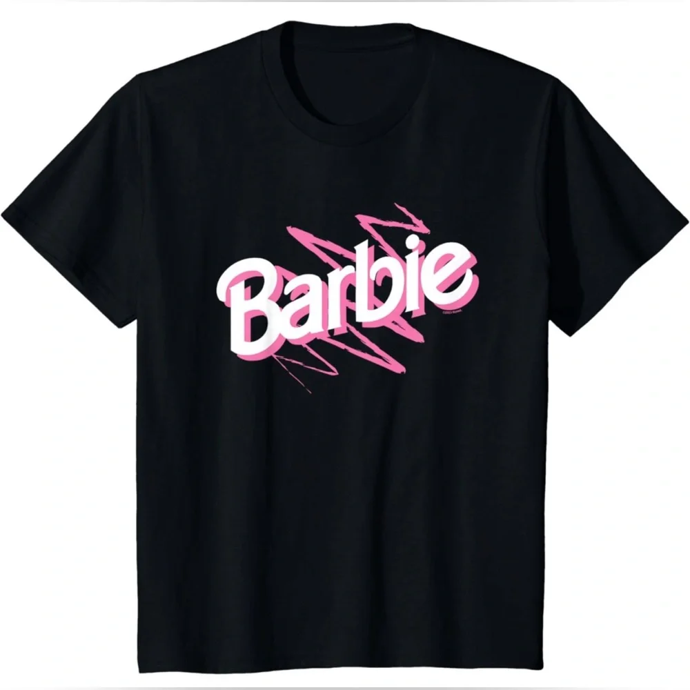 New w/ Amazon tag Girls 4T Barbie T-Shirt Club - 90s Barbie Logo T-Shirt